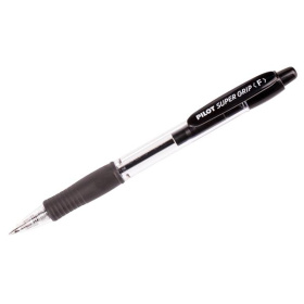 Ручка шариковая Pilot Super Grip черная, автоматическая, грип, 0,7 мм