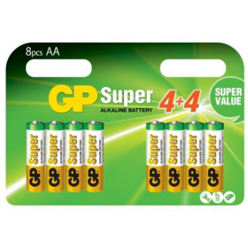 Батарейка AA (LR06) GP Super (4+4шт..) алкалиновая