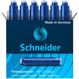 Капсула для перьевых ручек Schneider синяя 6 шт/уп