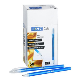 Ручка шариковая Linc Cold синяя 0,7 мм, линия 0,35 мм