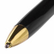 Ручка шариковая подарочная Brauberg De luxe Black поворотная, синяя, корпус черный,0,7 мм