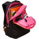 Рюкзак школьный, Grizzly RD-344-2/1, без наполнения, черный с оранжевым